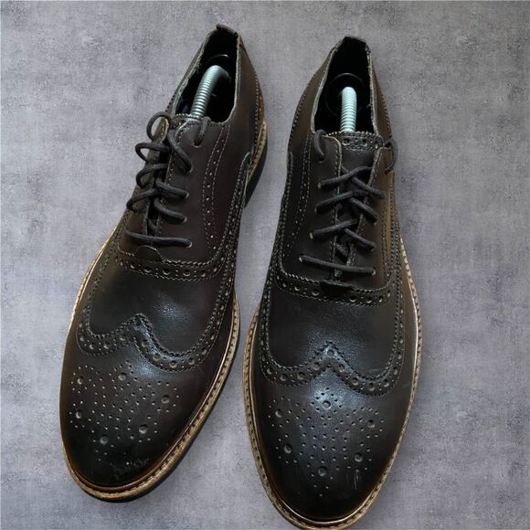 Cole Haan Grand OS Oxford Chocolate Brown Shoes Leather Men's Size 10M - Picture 1 of 9